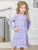 Платье "Зимний узор" - Размер 128 - Цвет фиолетовый - Картинка #2