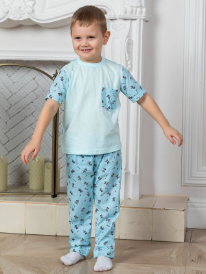 Пижама с зебрами - Размер 92 - Цвет голубой - Картинка #2